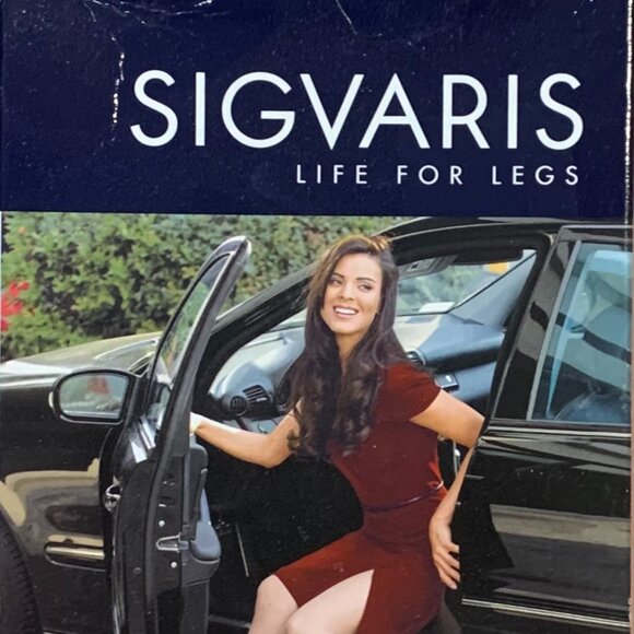 Sigvaris Open Toe Knee High Size C 10-12 NEW Suntan Graduated Support Hose - Picture 1 of 5